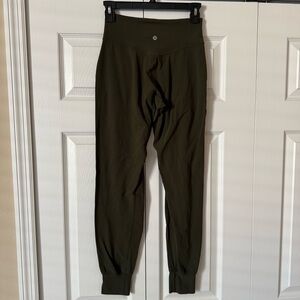 LULU LEMON MOSS GREEN JOGGER